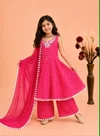 Oc 253 Heavy Faux Georgette Digital Print Work Kids Gown With Bottom Dupatta